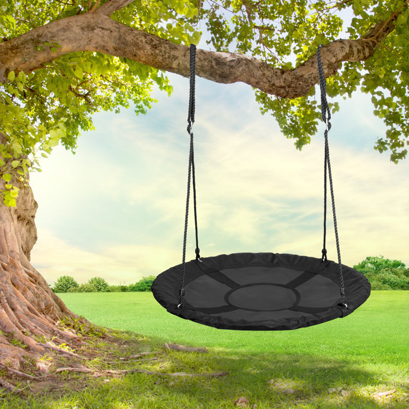 SereneLife Fabric Saucer Swing with Chains and Hooks & Reviews Wayfair
